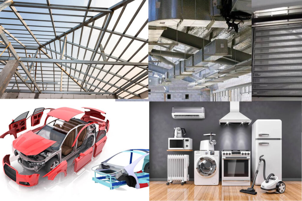 DX51D+Z100 Galvanized Steel Coil Applications