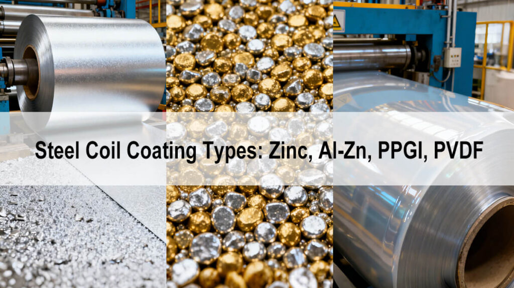 Steel Coil Coating Types Zinc, Al-Zn, PPGI, PVDF
