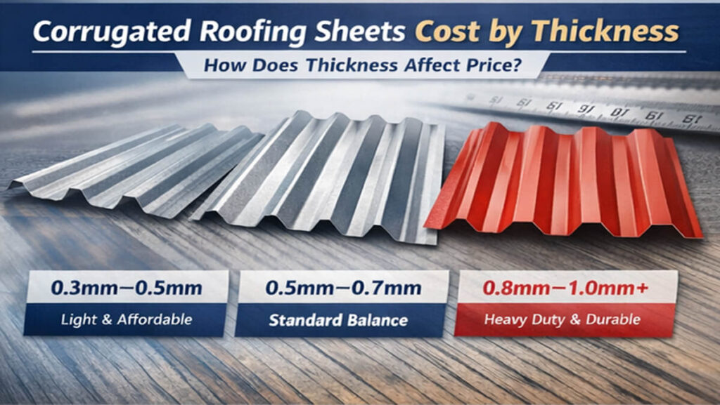 Corrugated Roofing Sheets Cost by Thickness