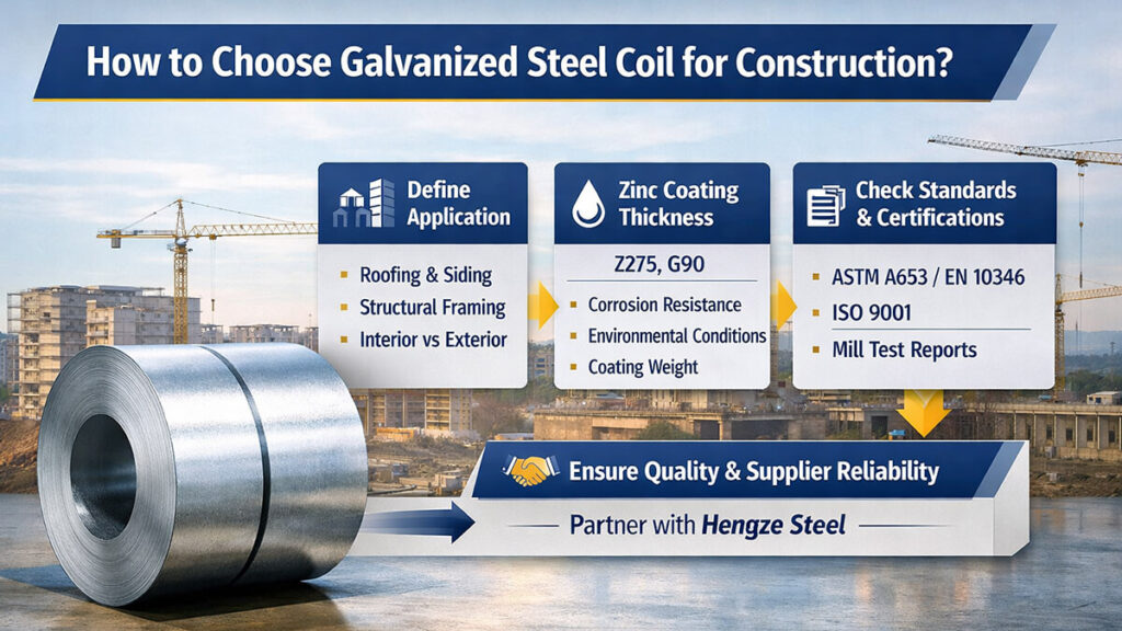 How to Choose Galvanized Steel Coil for Construction